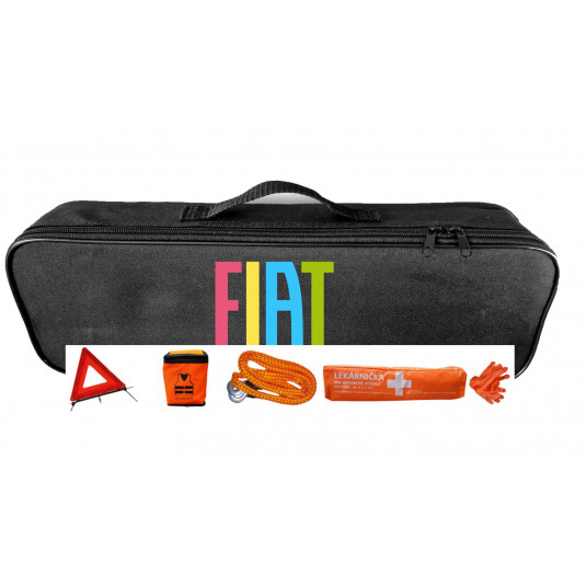Taška do auta Fiat farebný + lekárnička a výbava