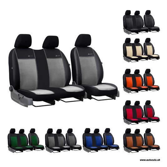 Poťahy pre VOLKSWAGEN CRAFTER 2+1 (2006-2016) Exclusive Alcantara (Alcantara-koža)