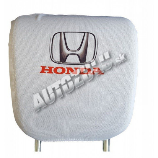 Poťah na hlavovú opierku-biela Honda 2 ks