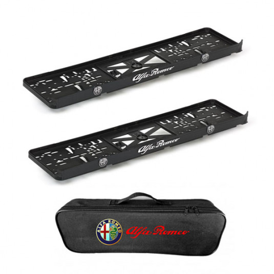 2x podložky ŠPZ a taška AlfaRomeo - sada