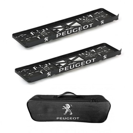 2x podložky ŠPZ a taška PEUGEOT- sada