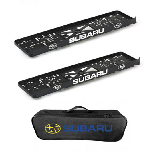 2x podložky ŠPZ  a taška SUBARU - sada