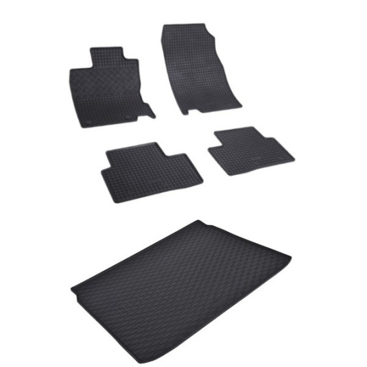 Rohože a vanička pre Renault Kadjar 2015- horná poloha kufra