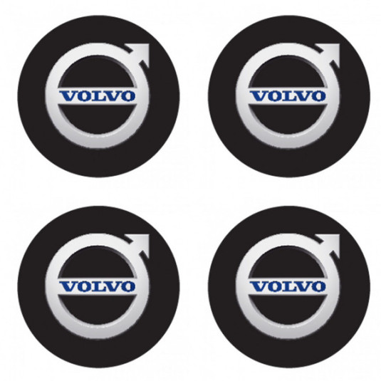 Samolepky živicové 3D Volvo čierne 4ks