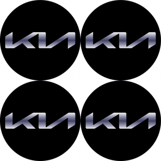 Samolepky živicové 3D KIA nové logo 4ks