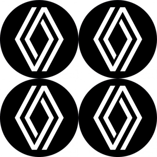 Samolepky živicové 3D RENAULT nové logo 4ks