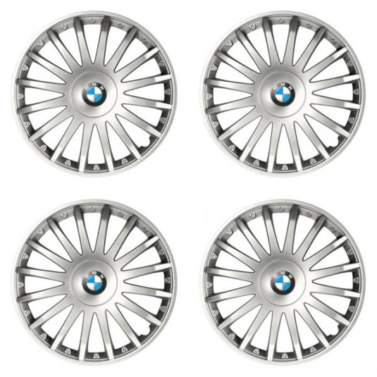 Puklice pre BMW 15 CRYSTAL silver