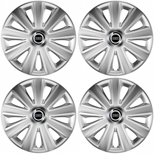 Puklice pre Audi 16 Aviator carbon RC 16 silver