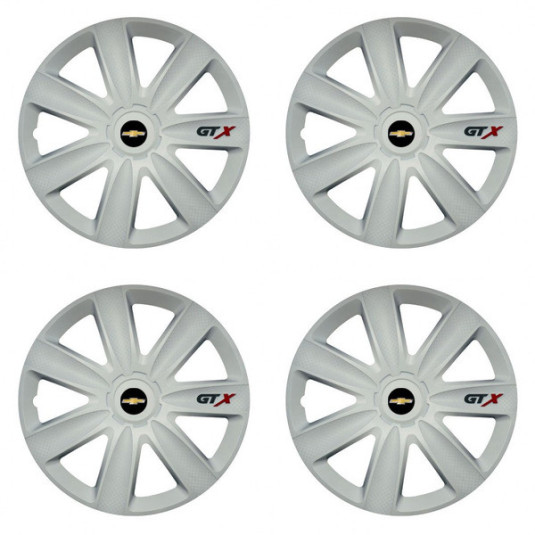 Puklice pre Chevrolet 16 GTX carbon white