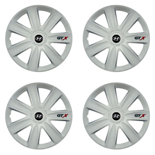 Puklice pre Hyundai 15 GTX carbon white