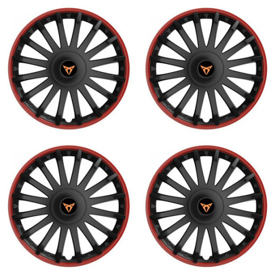 Puklice pre Cupra 15 CRYSTAL RO black