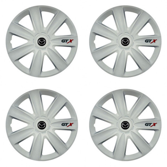 Puklice pre Mazda 16 GTX carbon white