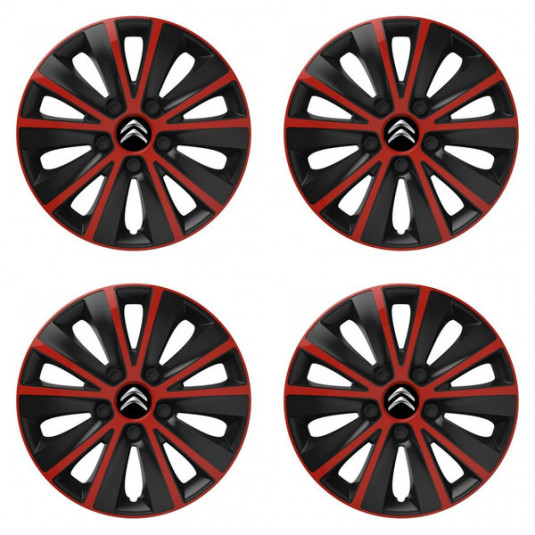 Puklice pre Citroen 16 RAPIDE red and black