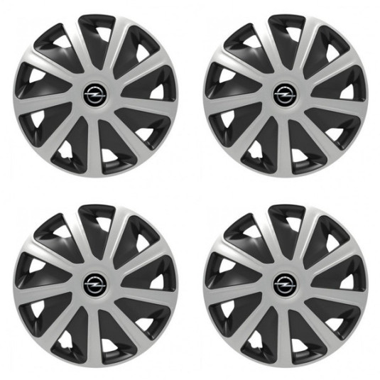 Puklice pre Opel pre dodávky 15 Craft silver and black