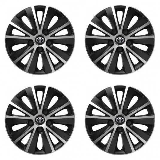 Puklice pre Toyota 14 RAPIDE silver and black