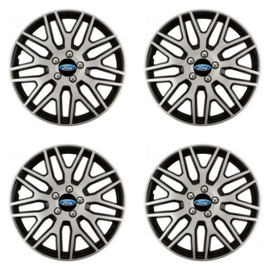 Puklice pre Ford 15 Dakar NC silver and black