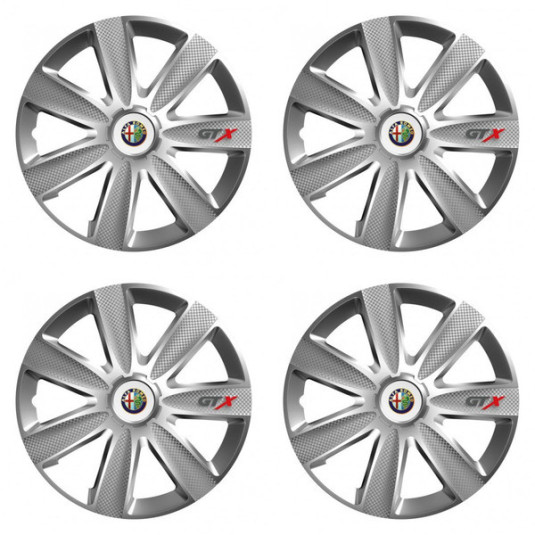 Puklice pre Alfa Romeo 14 GTX CARBON silver
