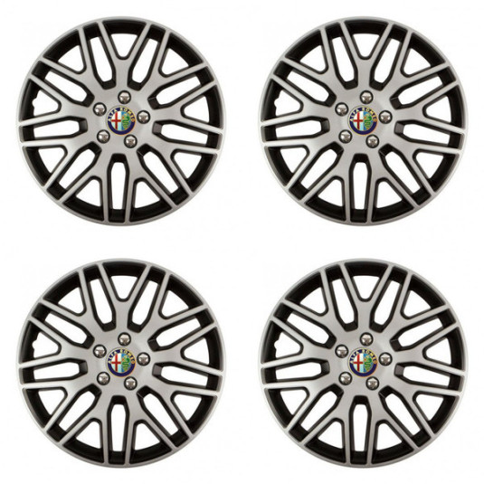 Puklice pre Alfa Romeo 15 Dakar NC silver and black