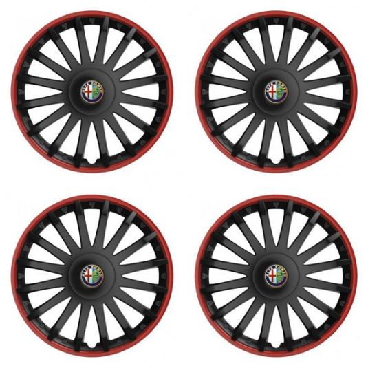 Puklice pre Alfa Romeo 15 CRYSTAL RO black