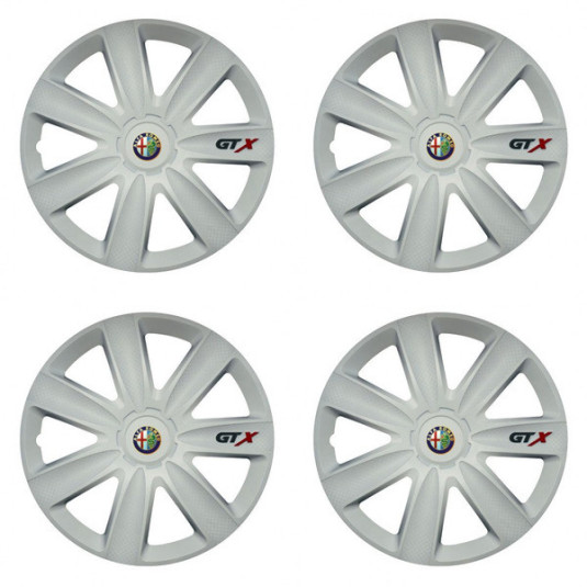 Puklice pre Alfa Romeo 16 GTX carbon white
