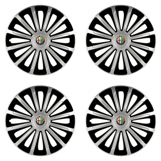Puklice pre Alfa Romeo 16 TREND silver and black