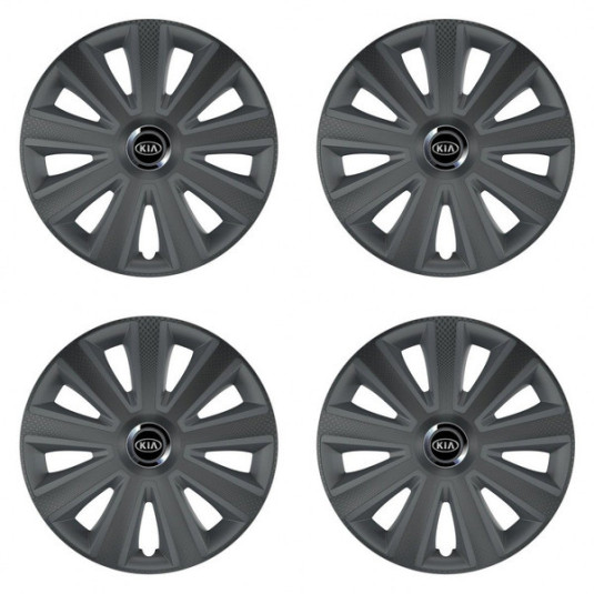 Puklice pre Kia (staršie logo) 14 Aviator carbon RC grafite