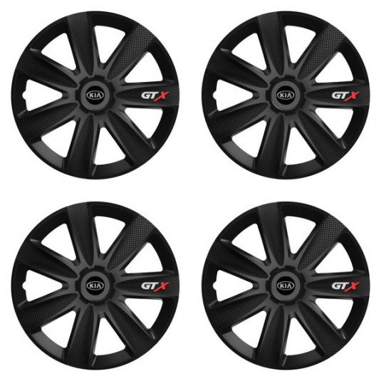 Puklice pre Kia (staršie logo) 14 GTX CARBON black