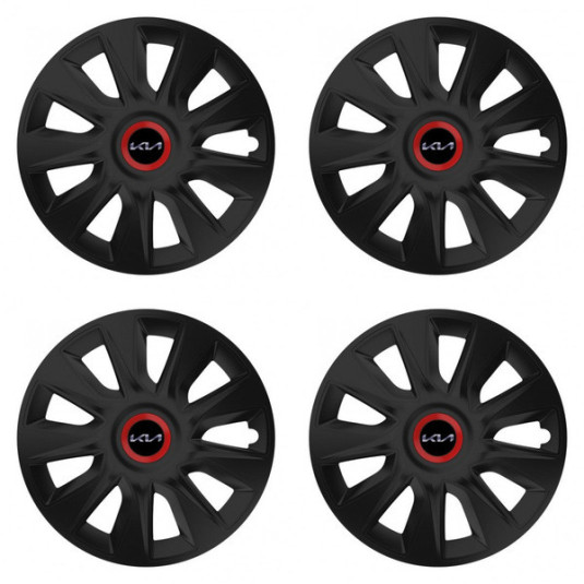 Puklice pre Kia (nové logo) 16 STRATOS RR black