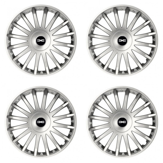 Puklice pre Dacia (nové logo) 16 CRYSTAL silver