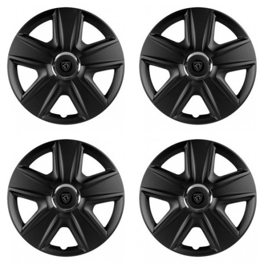 Puklice pre Peugeot (nové logo) 15 ESPRIT RC BLACK