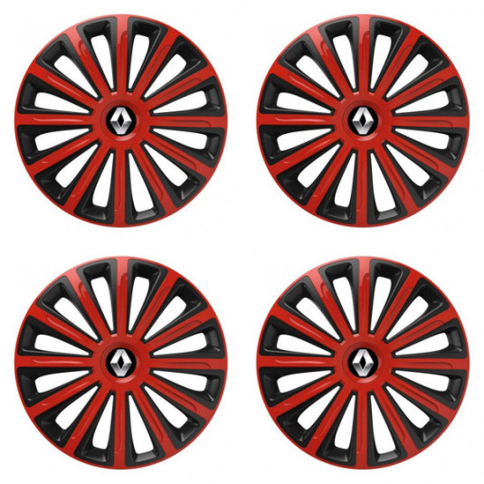 Puklice pre Renault (staršie logo) 16 TREND red and black