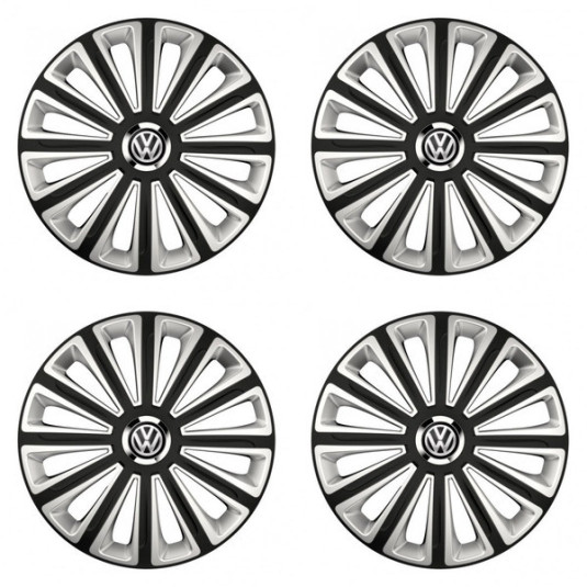 Puklice pre VW (čierne) 16 TREND RC double colour