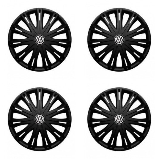 Puklice pre VW (čierne) 16 SPARK BLACK