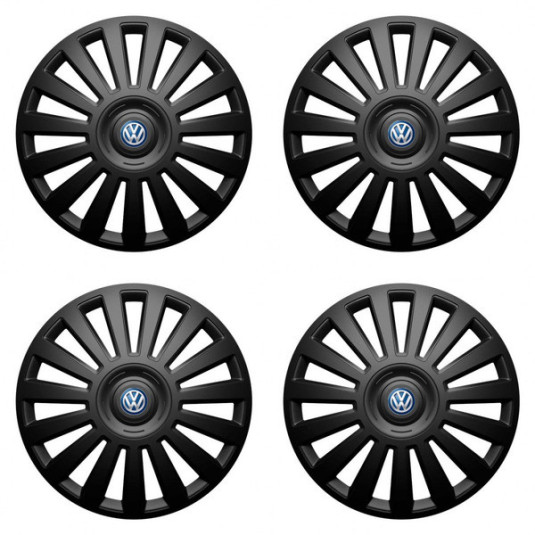 Puklice pre VW (modré) 14 Luxury black