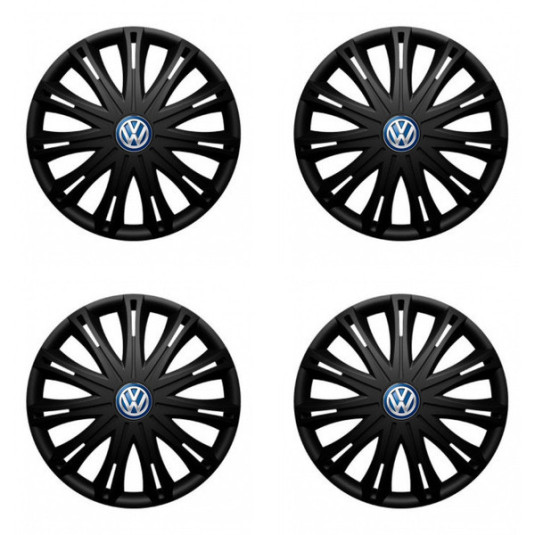 Puklice pre VW (modré) 15 SPARK BLACK