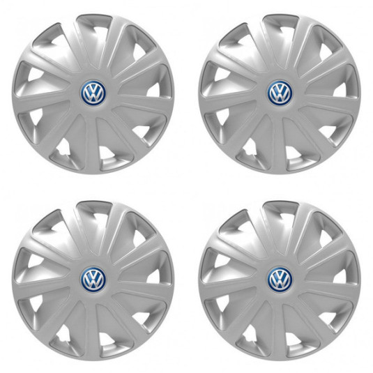 Puklice pre VW (modré) pre dodávky 15 Craft silver