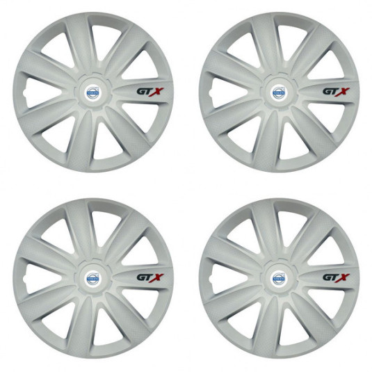 Puklice pre Volvo (biele) 16 GTX carbon white
