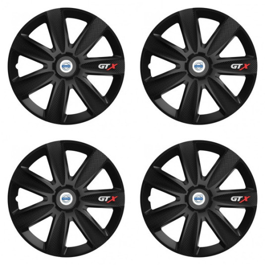Puklice pre Volvo (biele) 16 GTX CARBON black