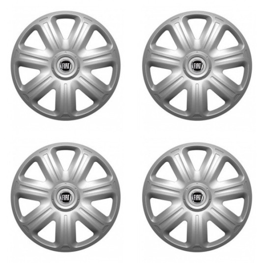 Puklice pre Fiat (čierny) 15 COMFORT