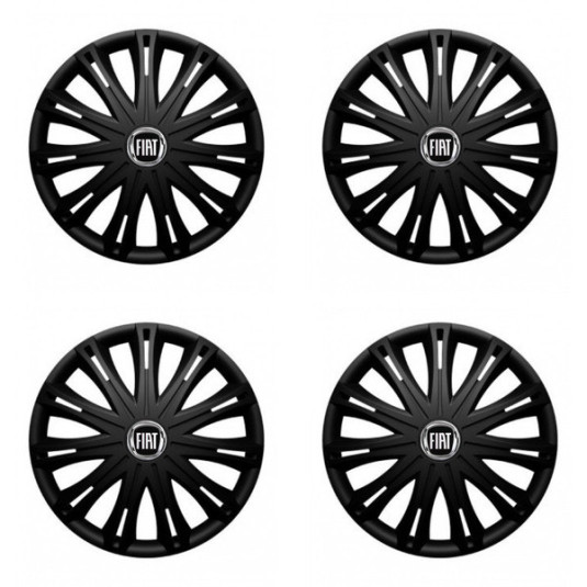 Puklice pre Fiat (čierny) 17 SPARK BLACK