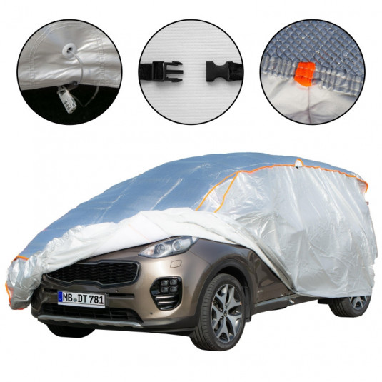Autoplachta proti krupobitiu SUV L 480x193x155cm rozbalená (vyp)