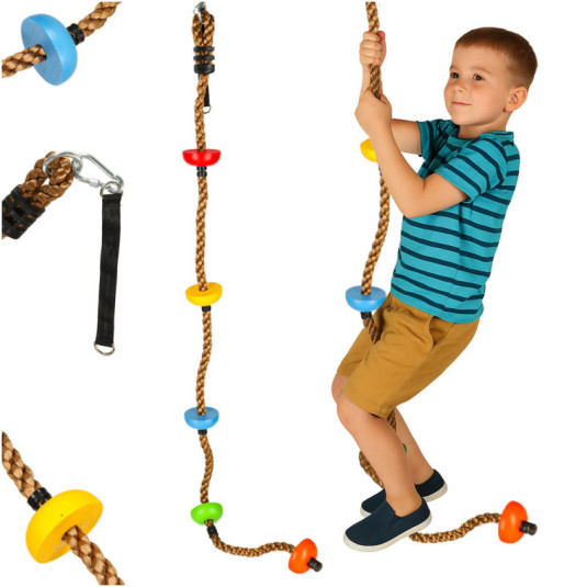 Lezecké lano s uzlami 200cm