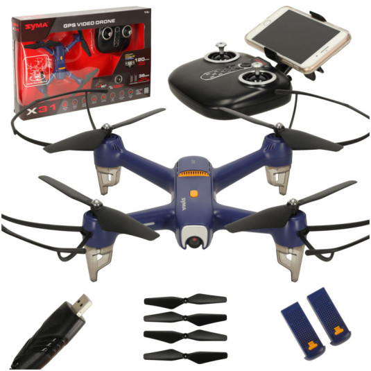 Dron na diaľkové ovládanie s kamerou Syma X31 2,4GHz GPS 5G HD
