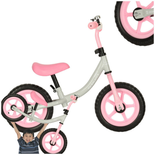 Trojkolka TRIKE FIX BALANCE bielo-ružový