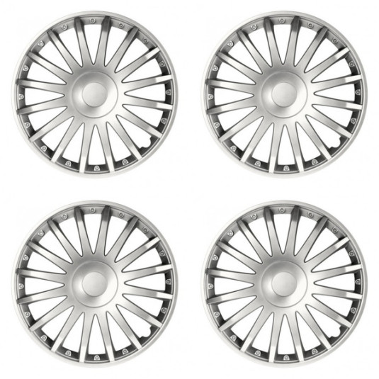 Puklice pre Škoda 16 CRYSTAL silver