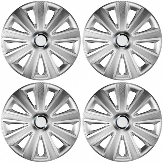 Puklice pre Škoda Aviator carbon RC 15 silver VERSACO