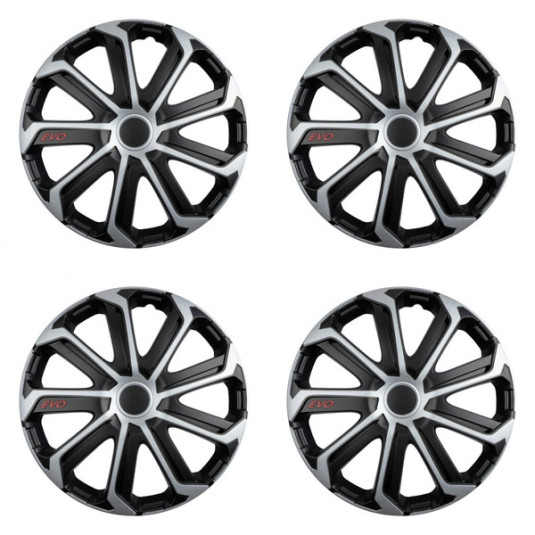 Puklice pre Škoda Evo black&silver 14