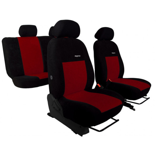 Poťahy pre OPEL ZAFIRA 7 miestne A (1999-2006) Elegance (velour-velour) bordová (vyp)