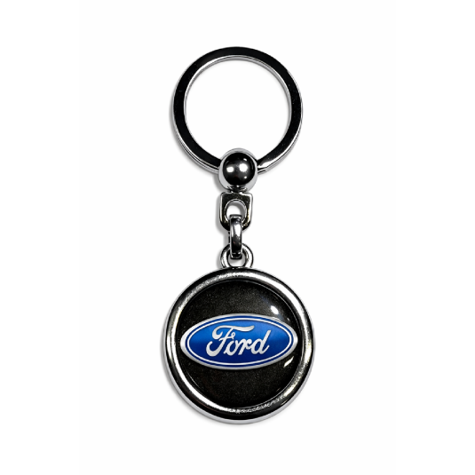 Kľúčenka živicová Ford čierna okrúhla