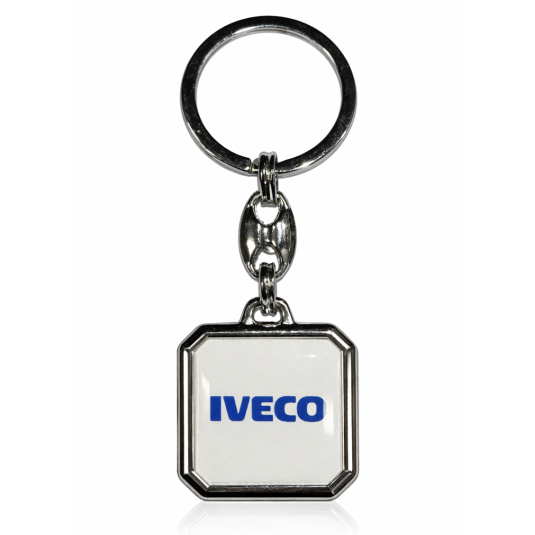 Kľúčenka živicová Iveco hranatá biela